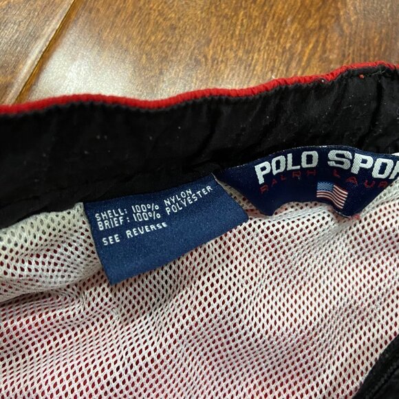 Polo Ralph Lauren Vintage Sport Swim Trunks Shorts Red Men's Size XL - Picture 6 of 7